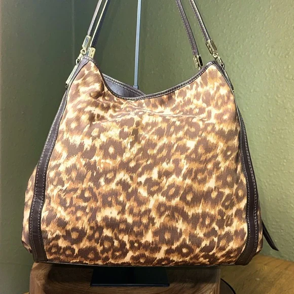 COACH Madison Ocelot Phoebe Shoulder Bag - Picture 7 of 16